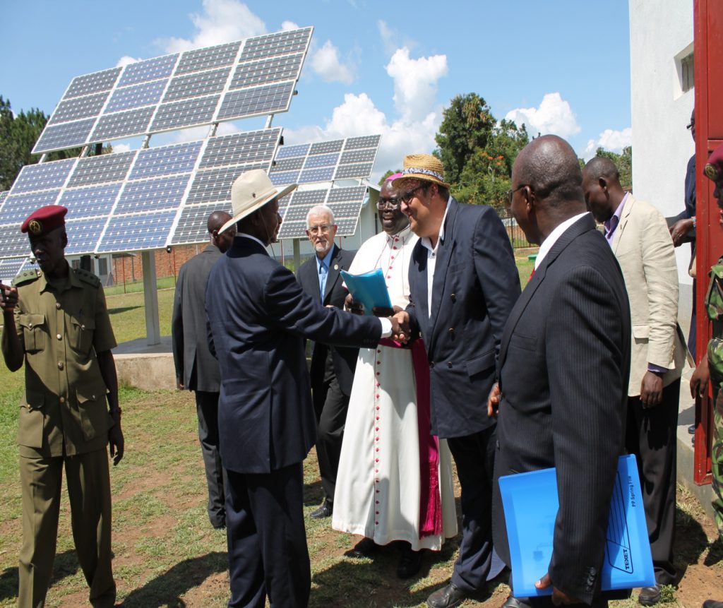 Handshake with the President of Uganda